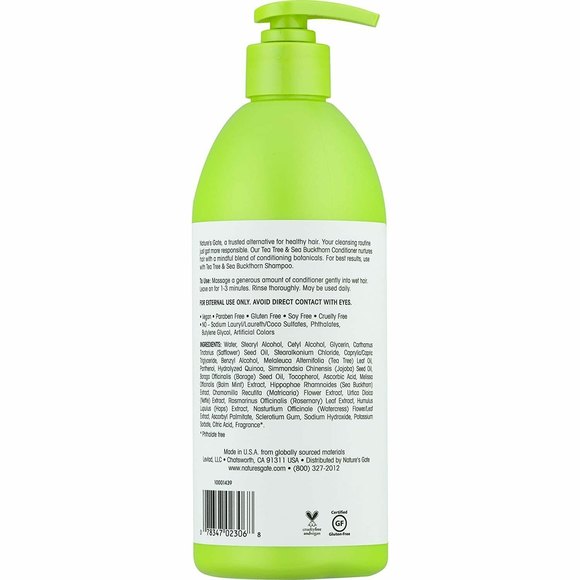 Nature’s Gate Conditioner For Oily Hair Tea Tree & Sea Buckthorn 18 oz Rare NEW - Picture 2 of 4